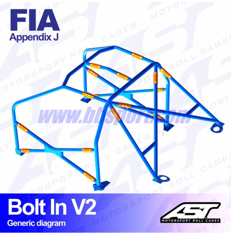 Arco de Seguridad AUDI Coupé (B2) 2-doors Coupé FWD BOLT IN V2 AST Roll cages Arco de Seguridad AUDI Coupé (B2) 2-doors Coupé FWD BOLT IN V2 AST Roll cages