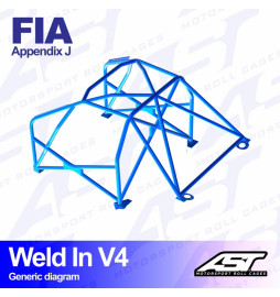 Arco de Seguridad AUDI Coupé (B2) 2-doors Coupé FWD WELD IN V4 AST Roll cages