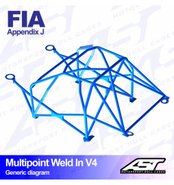 Arco de Seguridad AUDI Coupé (B2) 2-doors Coupé FWD MULTIPOINT WELD IN V4 AST Roll cages