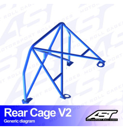 Rear Arch AUDI Coupé (B2) 2-doors Coupé FWD REAR CAGE V2 AST Roll cages AST Roll Cages - 1