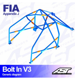 Arco de Seguridad AUDI Coupé (B2) 2-doors Coupé FWD BOLT IN V3 AST Roll cages