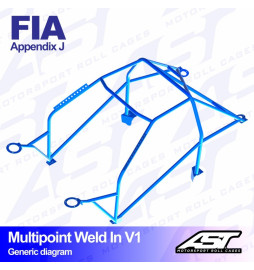 Arco de Seguridad AUDI Coupé (B2) 2-doors Coupé FWD MULTIPOINT WELD IN V1 AST Roll cages