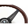 Nardi Deep Corn Steering Wheel, Wood, Black Spokes, 75 mm Dish, Ø35 cm