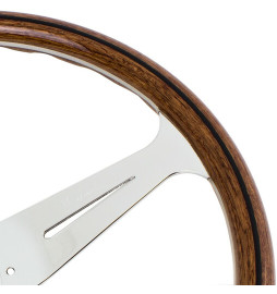 Nardi Classic ND39 Steering Wheel, Wood, Chrome Spokes, 40 mm Dish