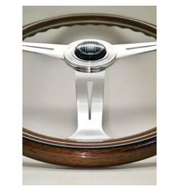 Nardi Classic ND36 Steering Wheel, Wood, Chrome Spokes, 25 mm Dish