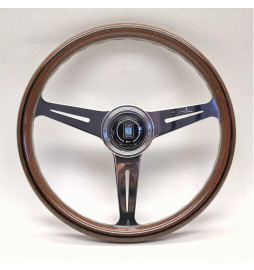 Nardi Classic ND36 Steering Wheel, Wood, Chrome Spokes, 25 mm Dish