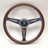 Nardi Classic ND36 Steering Wheel, Wood, Chrome Spokes, 25 mm Dish