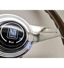Nardi Classic ND36 Steering Wheel, Wood, Chrome Spokes, 25 mm Dish