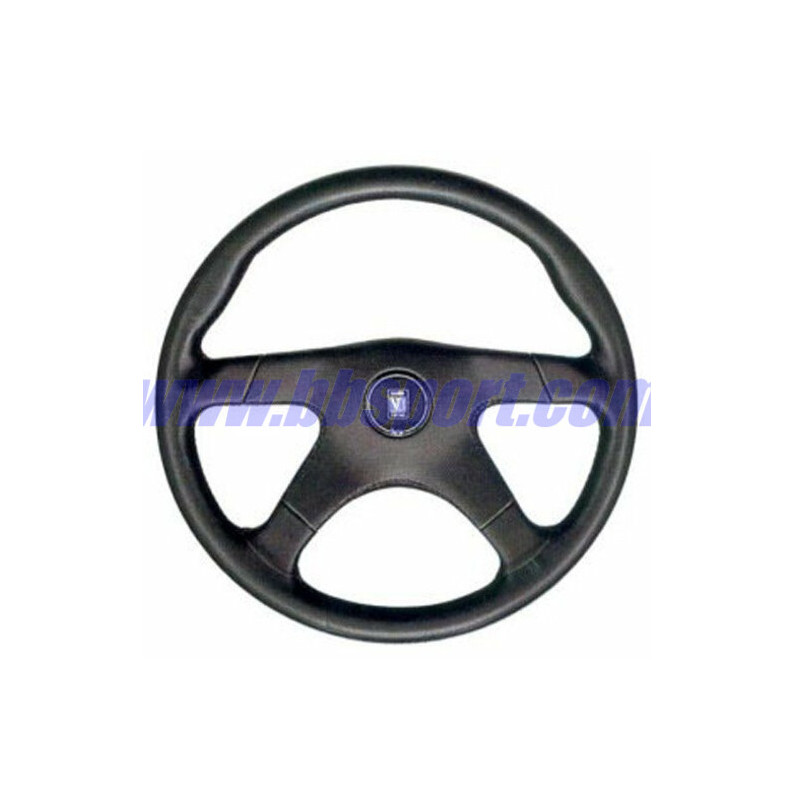Nardi Gara 4/4 Steering Wheel, Black Leather, Black Leather Spokes, Black Stitching, Ø36 cm