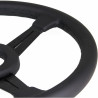 Nardi Classic ND36 Steering Wheel, Black Leather, Black Spokes, Black Stitching, 25 mm Dish