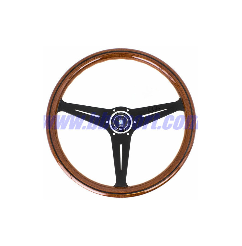 Nardi Classic ND39 Steering Wheel, Wood, Black Inlay, Black Spokes, 30 mm Dish Nardi Classic ND39 Steering Wheel, Wood, Black Inlay, Black Spokes, 30 mm Dish