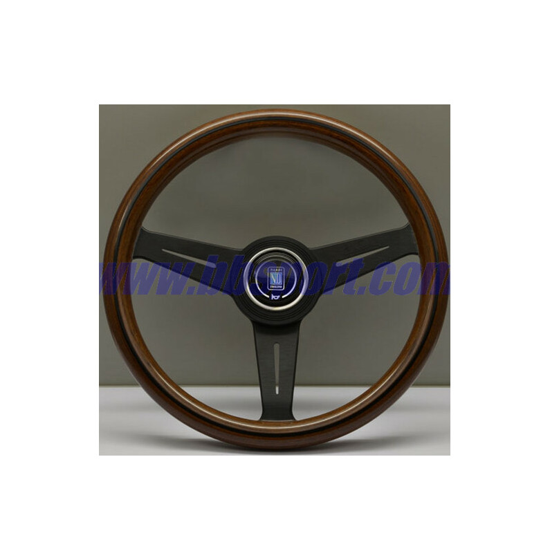Nardi Classic ND33 Steering Wheel, Wood, Black Spokes, 40 mm Dish
