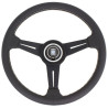 Nardi Classic ND34 Steering Wheel, Black Leather, Black Spokes, Grey Stitching, 40 mm Dish
