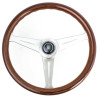 Nardi Classic ND39 Steering Wheel, Wood, Satin Spokes, 45 mm Dish