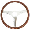 Nardi Classic ND39 Steering Wheel, Wood, Satin Spokes, 45 mm Dish