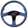 Nardi Twin Line Steering Wheel, Blue Leather, Black Spokes, Ø35 cm Nardi - 1