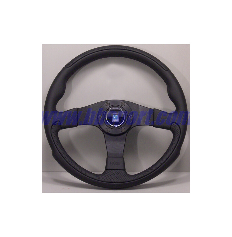 Nardi Leader Steering Wheel, Black Leather, Black Spokes, Ø35 cm Nardi - 1