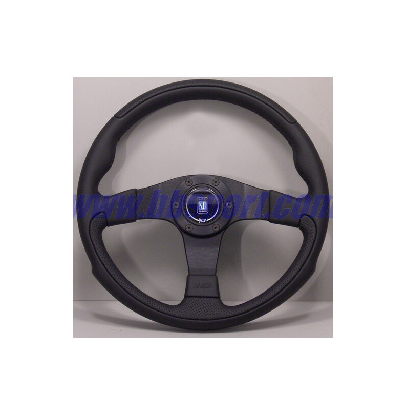 Nardi Leader Steering Wheel, Black Leather, Black Spokes, Ø35 cm Nardi - 1 Nardi Leader Steering Wheel, Black Leather, Black Spokes, Ø35 cm Nardi - 1