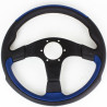Nardi Leader Steering Wheel, Blue Leather, Black Spokes, Ø35 cm