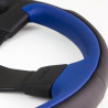 Nardi Leader Steering Wheel, Blue Leather, Black Spokes, Ø35 cm