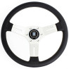 Nardi Competition Steering Wheel, Black Perforated Leather, Satin Spokes, Grey Stitching, 40 mm Dish, Ø33 cm Nardi - 1