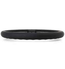 Nardi Competition Steering Wheel, Black Perforated Leather, Black Spokes, Grey Stitching, 40 mm Dish, Ø33 cm