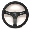 Nardi Competition Steering Wheel, Suede, Black Spokes, Red Stitching, 40 mm Dish, Ø33 cm Nardi - 1