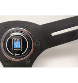 Nardi Competition Steering Wheel, Suede, Black Spokes, Red Stitching, 40 mm Dish, Ø33 cm Nardi - 2