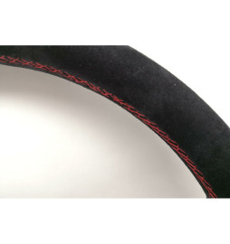 Nardi Competition Steering Wheel, Suede, Black Spokes, Red Stitching, 40 mm Dish, Ø33 cm Nardi - 3