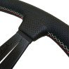 Nardi Deep Corn Steering Wheel, Black Perforated Leather, Black Spokes, Italia Stitching, 50 mm Dish, Ø33 cm