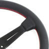 Nardi Classic ND36 Steering Wheel, Black Perforated Leather, Black Spokes, Red Stitching, 40 mm Dish Nardi - 2