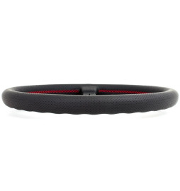 Nardi Classic ND36 Steering Wheel, Black Perforated Leather, Black Spokes, Red Stitching, 40 mm Dish Nardi - 3