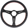 Nardi Classic ND36 Steering Wheel, Black Perforated Leather, Black Spokes, Red Stitching, 40 mm Dish Nardi - 4