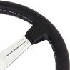 Nardi Classic ND36 Steering Wheel, Black Leather, Chrome Spokes, Grey Stitching, 40 mm Dish Nardi - 1