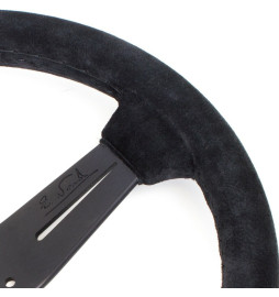 Nardi Classic ND36 Steering Wheel, Suede, Black Spokes, Black Stitching, 40 mm Dish