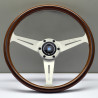 Nardi Classic ND36 Steering Wheel, Wood, Satin Spokes, 40 mm Dish (Screws at Sight)