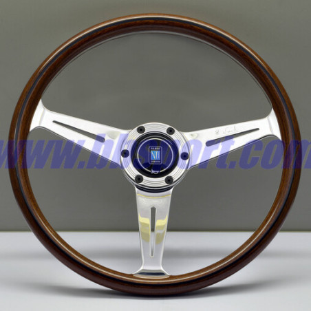 Nardi Classic ND36 Steering Wheel, Wood, Chrome Spokes, 40 mm Dish (Large Hub)