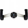 Nardi 2Spokes Steering Wheel, Black Perforated Leather, Satin Spokes, Black Stitching, Ø33 cm