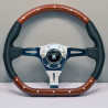 Nardi Kallista "Pagani Zonda" Steering Wheel, Wood & Perforated Leather, Chrome Spokes