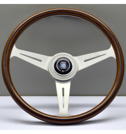 Nardi Classic ND36 Steering Wheel, Wood, Satin Spokes, 40 mm Dish (Large Hub)