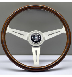 Nardi Classic ND36 Steering Wheel, Wood, Satin Spokes, 40 mm Dish (Large Hub)