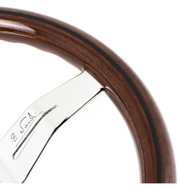 Nardi Deep Corn Steering Wheel, Wood, Chrome Spokes, 50 mm Dish, Ø33 cm