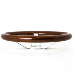 Nardi Deep Corn Steering Wheel, Wood, Chrome Spokes, 75 mm Dish, Ø35 cm