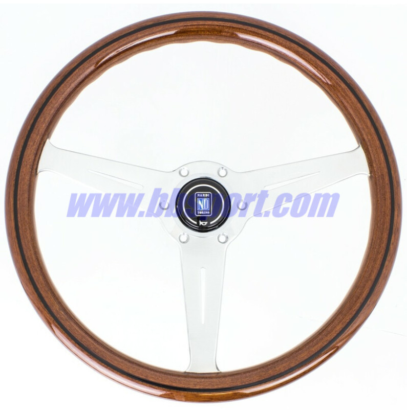 Nardi Classic ND36 Steering Wheel, Wood, Black Inlay, Chrome Spokes, 40 mm Dish Nardi Classic ND36 Steering Wheel, Wood, Black Inlay, Chrome Spokes, 40 mm Dish
