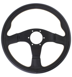 Nardi Twin Line Steering Wheel, Black Leather, Black Spokes, Ø35 cm