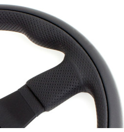 Nardi Twin Line Steering Wheel, Black Leather, Black Spokes, Ø35 cm