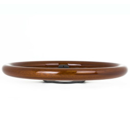 Nardi Deep Corn Steering Wheel, Wood, Black Spokes, 50 mm Dish, Ø33 cm
