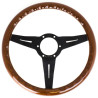 Nardi Deep Corn Steering Wheel, Wood, Black Spokes, 50 mm Dish, Ø33 cm