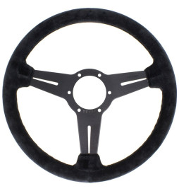 Nardi Classic ND33 Steering Wheel, Suede, Black Spokes, Black Stitching, 40 mm Dish