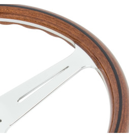 Nardi Classic ND36 Steering Wheel, Wood, Chrome Spokes, 40 mm Dish
